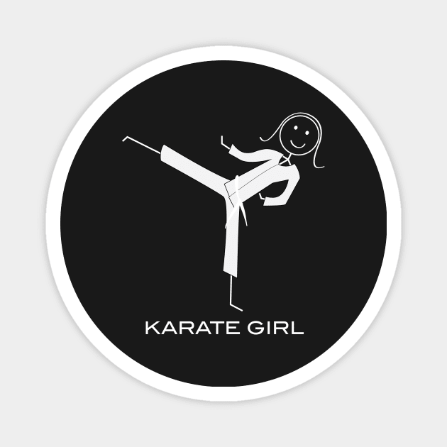 Funny Womens White Belt Karate Magnet by whyitsme